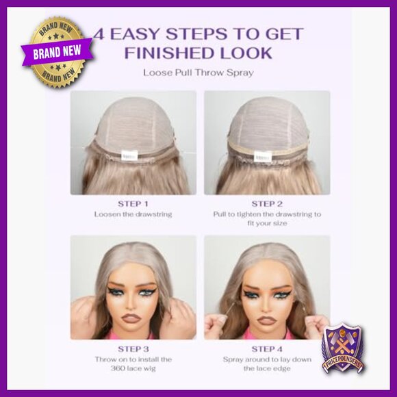 Human Hair 360 Lace Front Wig 30 Inch Body Wave Glueless Adjustable main image 5